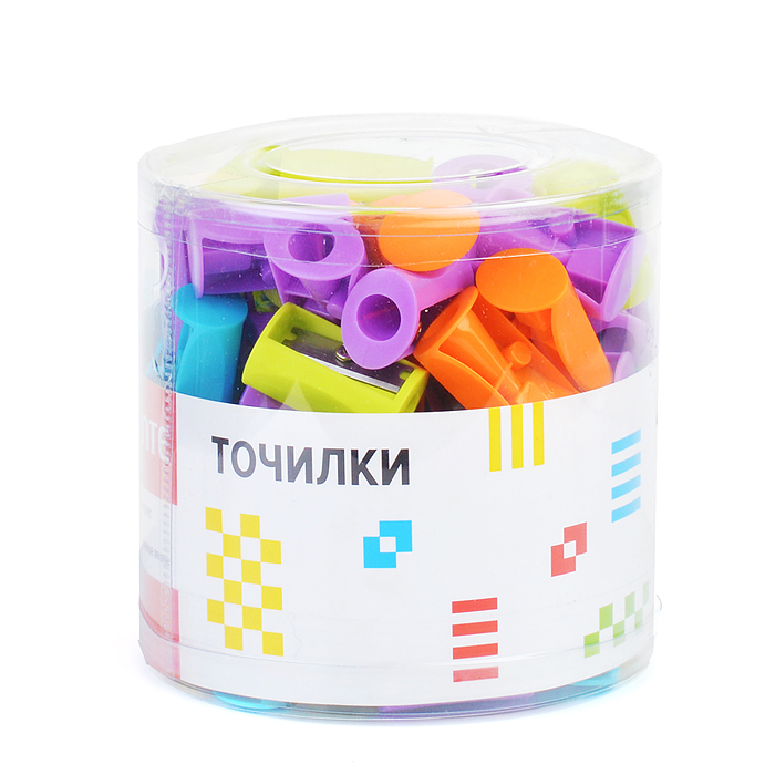 Фото к товару Точилка для карандашей 1 отверстие, без контейнера, пластмассовая, в пластиковой тубе, асс Точилка для карандашей 1 отверстие, без контейнера, пластмассовая, в пластиковой тубе, асс