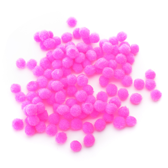 Набор помпонов для творчества 8 мм, 120 шт, цвет розовый. Набор помпонов для творчества 8 мм, 120 шт, цвет розовый.