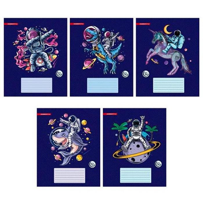 Тетрадь 12л. А5 линия "Космическое приключение" Тетрадь 12л. А5 линия "Космическое приключение"