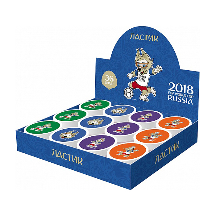 Ластик из термопластичной резины Ассорти 36шт 