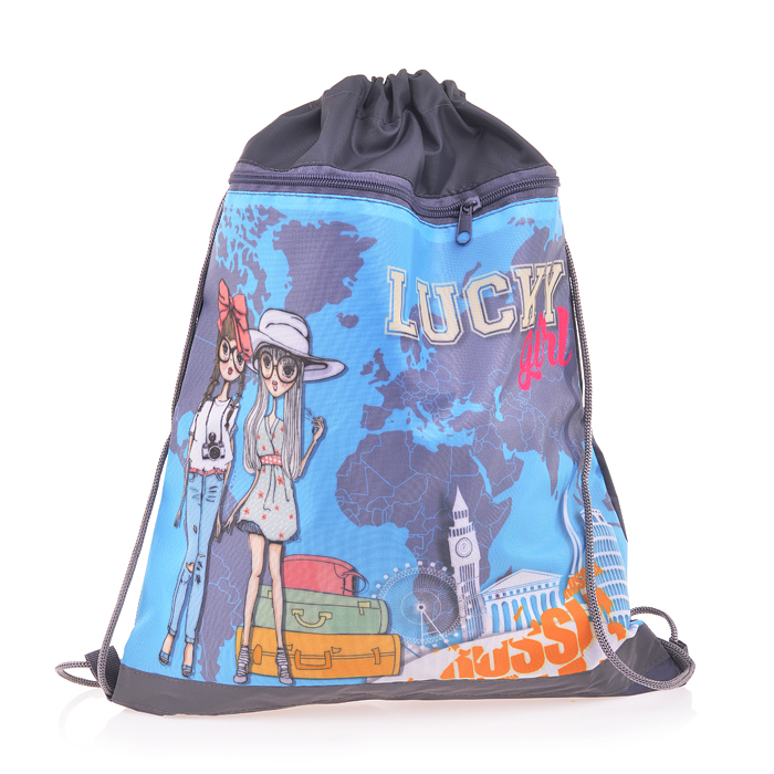 Сумка для сменной обуви с карманом на молнии и светоотражающей полосой Девчонки путешественницы