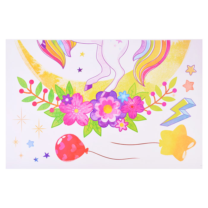 Фото к товару Интерьерная наклейка "Unicorn" 60x90 см, ПВХ, в пластиковом пакете с блистерным подвесом Интерьерная наклейка "Unicorn" 60x90 см, ПВХ, в пластиковом пакете с блистерным подвесом