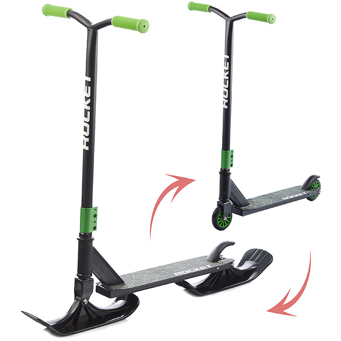 Самокат-снегокат трюковой R0005 в коробке (зелёный) Самокат-снегокат трюковой R0005 в коробке (зелёный)