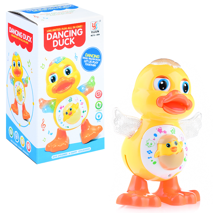 Утенок YJ-3004 "Танцор" на батарейках, в коробке Утенок YJ-3004 "Танцор" на батарейках, в коробке