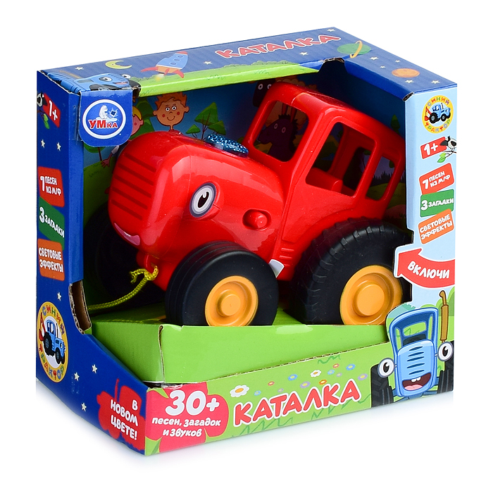 Фото к товару Музыкальный красный трактор "Синий трактор" (30 песен,загадок и звуков. свет. на бат.) в коробке Музыкальный красный трактор "Синий трактор" (30 песен,загадок и звуков. свет. на бат.) в коробке