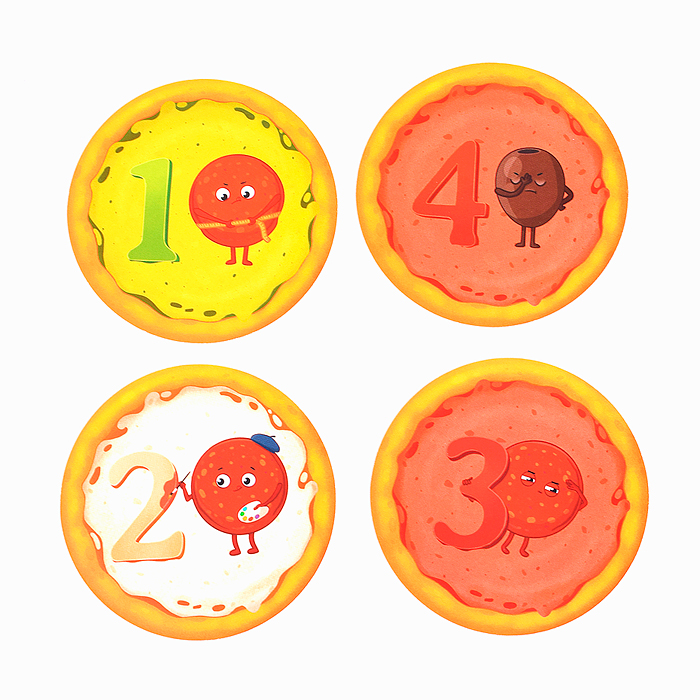 Игра карточная. Una pizza. 60 карточек. 8,2х8,2 см. 