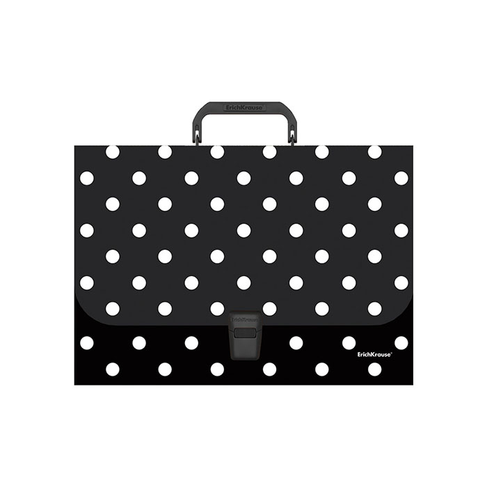 Портфель пластиковый Dots in Black, A4 Портфель пластиковый Dots in Black, A4