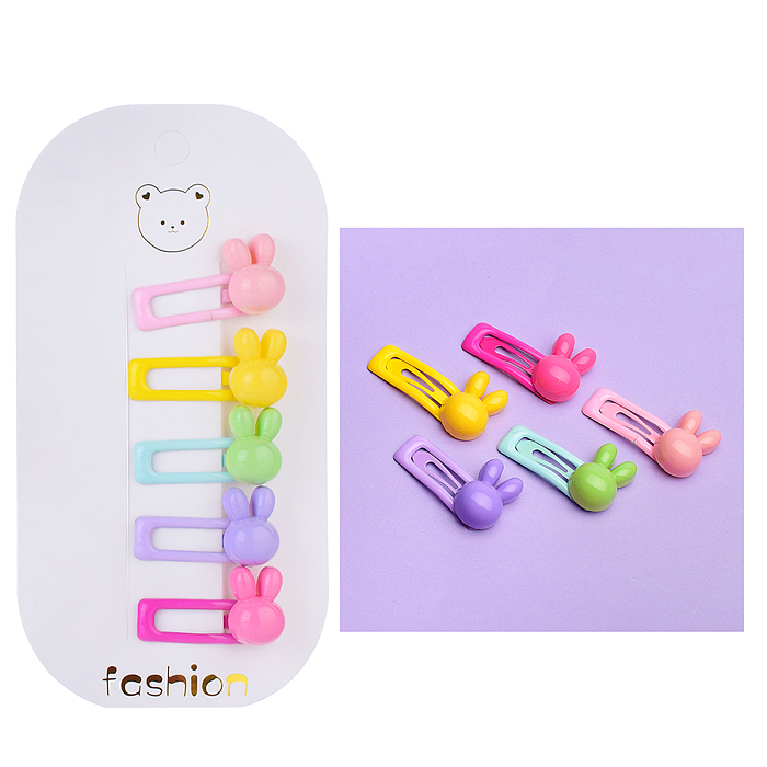 Набор заколок для волос 00-3884 "Зайчик" в пакете Набор заколок для волос 00-3884 "Зайчик" в пакете