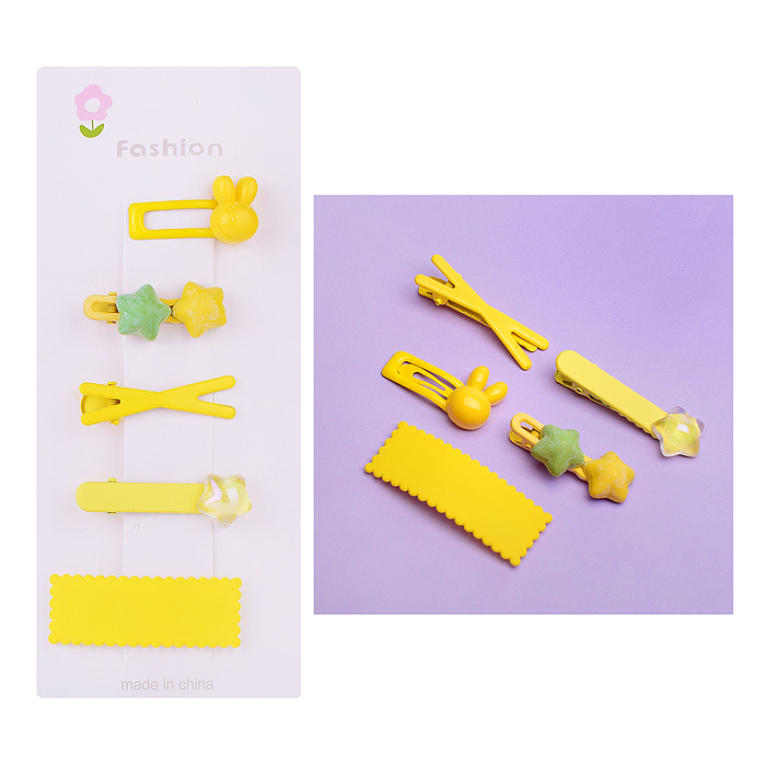 Набор заколок для волос 00-3887 "Желтое настроение" в пакете