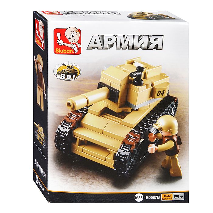 Конструктор M38-B0587B "Танк" (168 дет.) Конструктор M38-B0587B "Танк" (168 дет.)