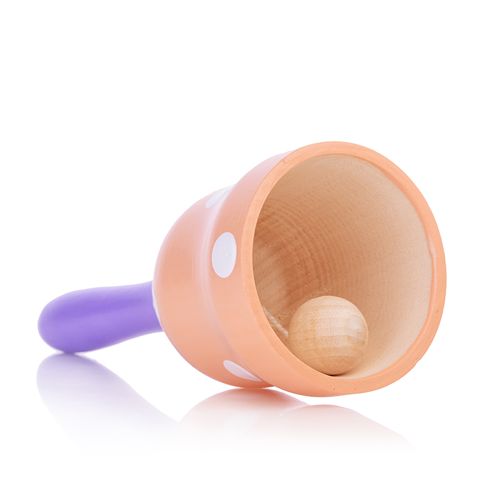 Фото к товару Колокольчик деревянный окраш. Колокольчик деревянный окраш.