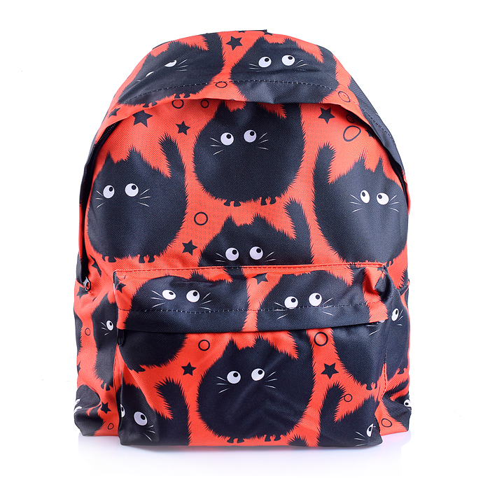 Рюкзак мягкий Коты-пушистики, 1 отделение, на молнии с двумя бегунками, большой карман на молн