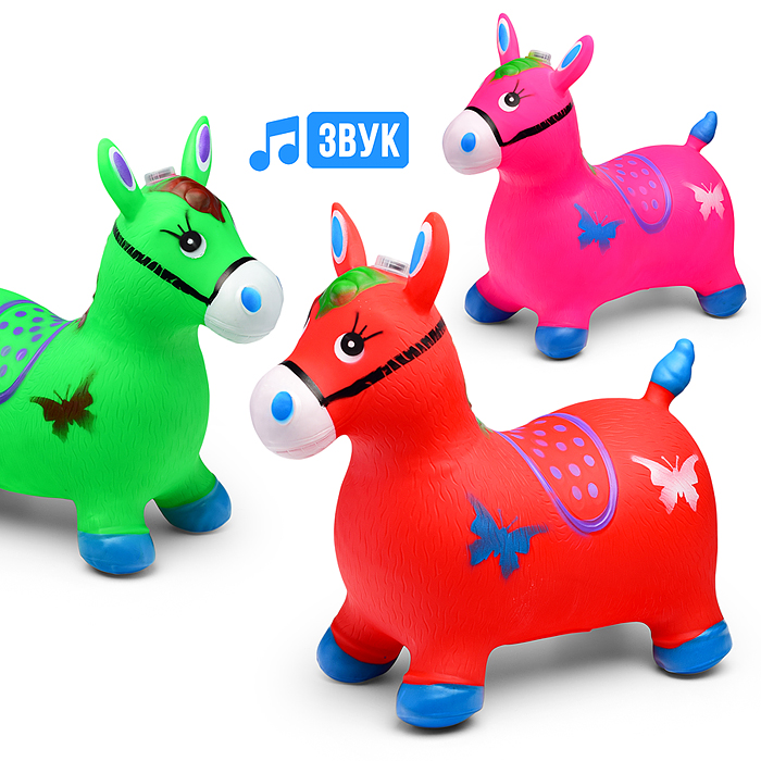 Прыгун 00-1681 "Лошадка черный хвост" со звуком Прыгун 00-1681 "Лошадка черный хвост" со звуком