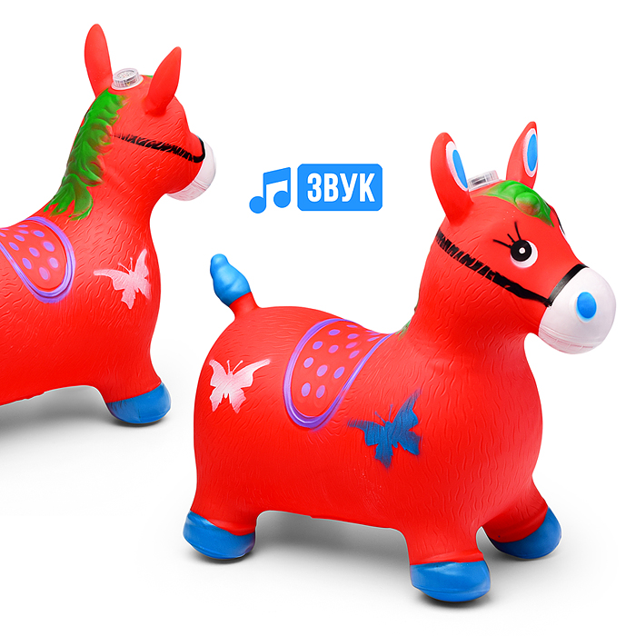 Фото к товару Прыгун 00-1681 "Лошадка черный хвост" со звуком Прыгун 00-1681 "Лошадка черный хвост" со звуком