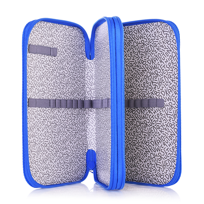 Пенал "Flocky" 20,5x12 см, двухстворчатый прямоугольный, на молнии, картон с покрытием из ф