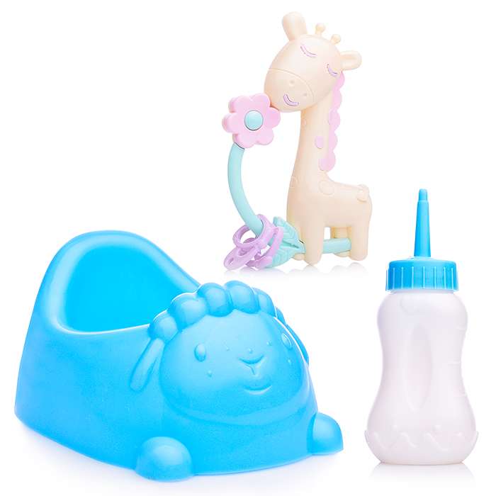 Фото к товару Пупс QH3015-6 с аксессуарами, в коробке Пупс QH3015-6 с аксессуарами, в коробке