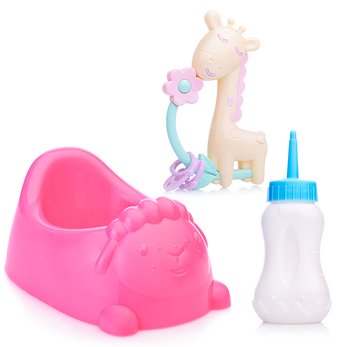 Фото к товару Пупс QH3015-6 с аксессуарами, в коробке Пупс QH3015-6 с аксессуарами, в коробке