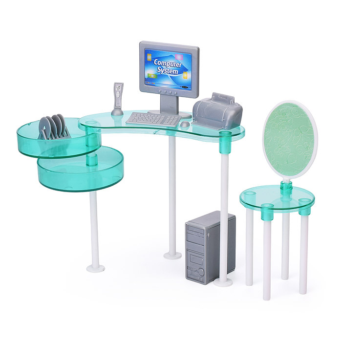 Фото к товару Набор мебели для кукол 2818 "Компьютерный кабинет" в коробке Набор мебели для кукол 2818 "Компьютерный кабинет" в коробке