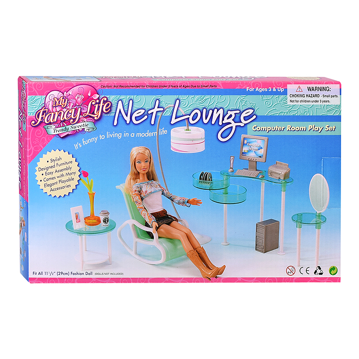 Фото к товару Набор мебели для кукол 2818 "Компьютерный кабинет" в коробке Набор мебели для кукол 2818 "Компьютерный кабинет" в коробке