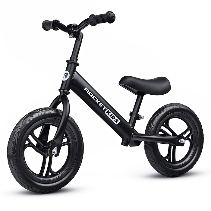 Беговел 12" Rocket, колеса EVA, цвет черный Беговел 12" Rocket, колеса EVA, цвет черный