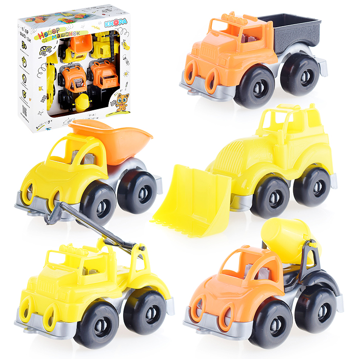 Набор машинок "Вжух на стройке" 10 см Набор машинок "Вжух на стройке" 10 см