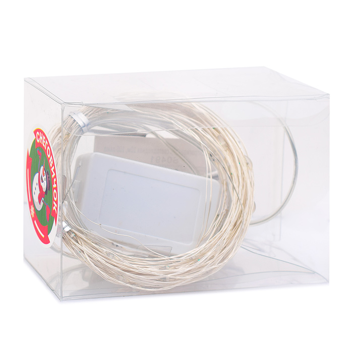 Фото к товару Электрогирлянда светодиодная Роса, 10 м, 100 ламп, синий Электрогирлянда светодиодная Роса, 10 м, 100 ламп, синий