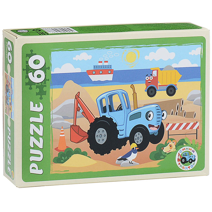 Пазлы 60 "Синий трактор №14"