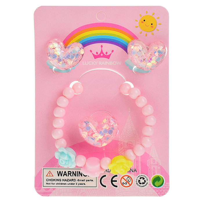 Фото к товару Набор украшений R3-16 "Сердце" в пакете Набор украшений R3-16 "Сердце" в пакете