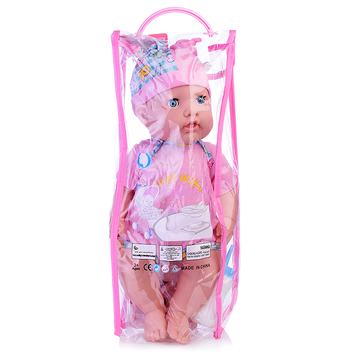 Фото к товару Пупс QH16-53 с аксессуарами, в сумке Пупс QH16-53 с аксессуарами, в сумке