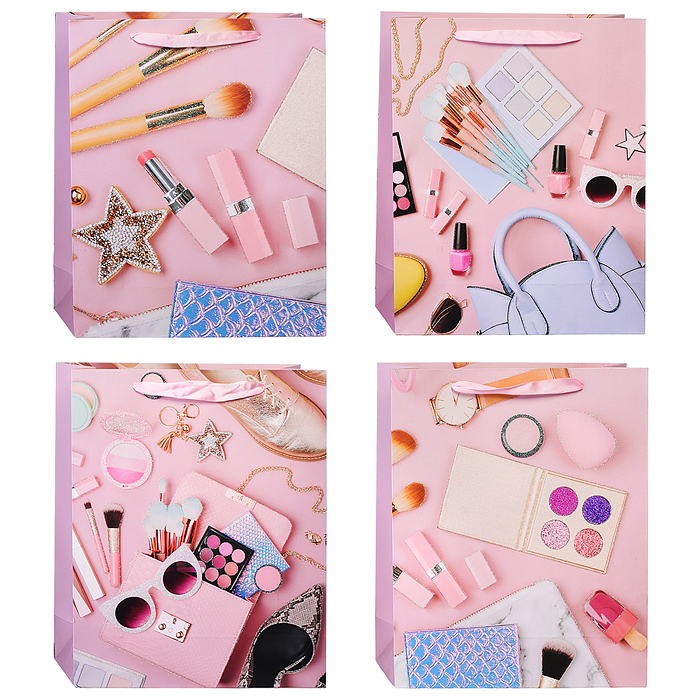 Пакет подарочный 00-4293 "Make up" 26x10x32 см, 3D Пакет подарочный 00-4293 "Make up" 26x10x32 см, 3D