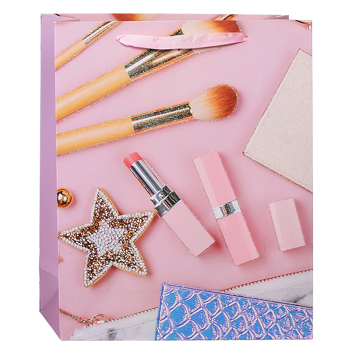 Фото к товару Пакет подарочный 00-4293 "Make up" 26x10x32 см, 3D Пакет подарочный 00-4293 "Make up" 26x10x32 см, 3D