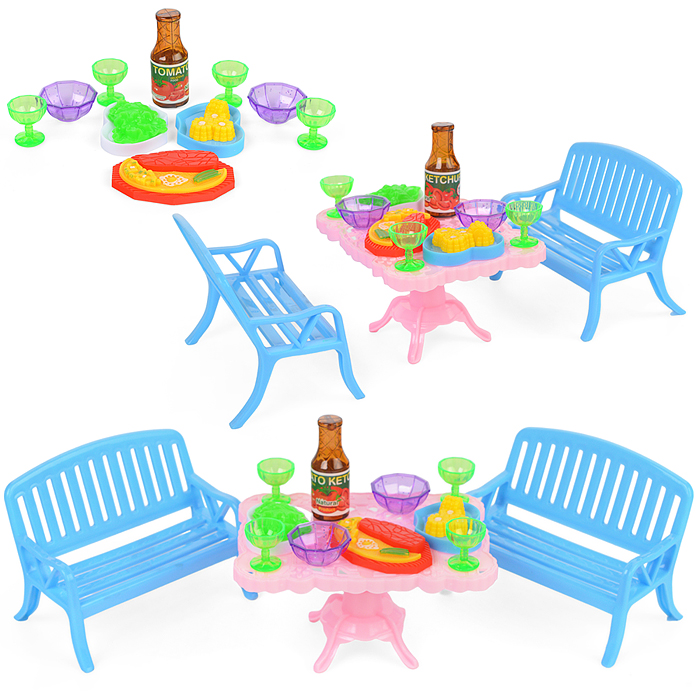 Набор мебели 77-68 "Пикник-2" (16 предметов) под колпаком Набор мебели 77-68 "Пикник-2" (16 предметов) под колпаком