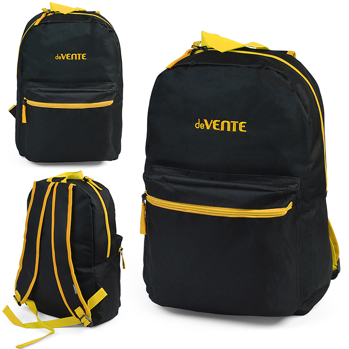 Рюкзак "Black" подростковый 40x29x17 см (14 л) 250 г, 1 отделение на молнии, 1 передний кар