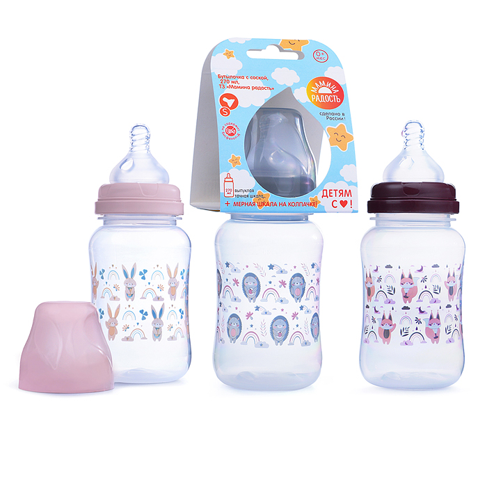 Бутылочка для кормления 270мл "Лесные зверята" Бутылочка для кормления 270мл "Лесные зверята"