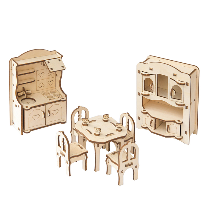 Фото к товару Набор для кукольного домика "Кухня" Набор для кукольного домика "Кухня"