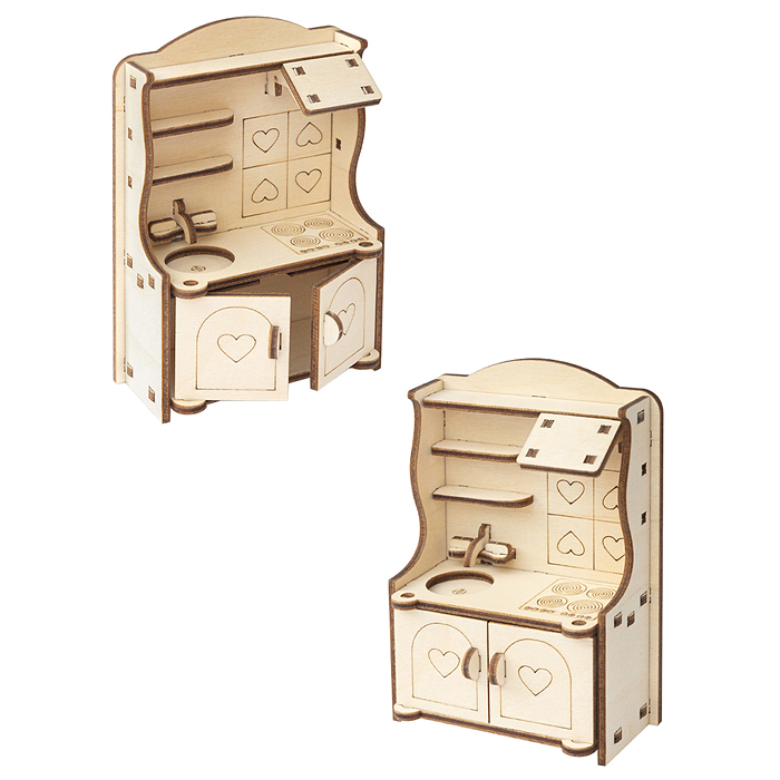 Фото к товару Набор для кукольного домика "Кухня" Набор для кукольного домика "Кухня"