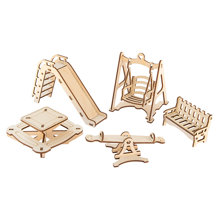 Фото к товару Набор для кукольного домика "Детская площадка" Набор для кукольного домика "Детская площадка"