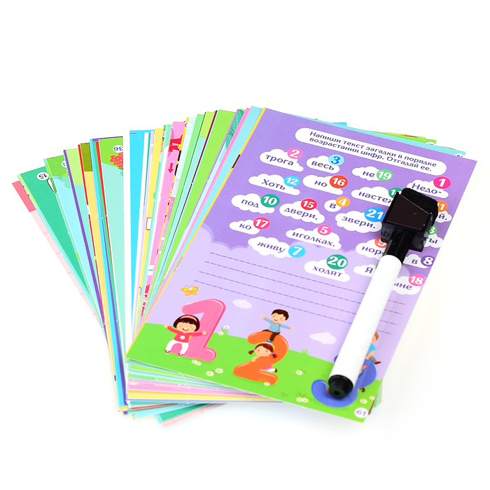 Игра развивающая Пиши-Стирай "Ребусы, кроссворды"