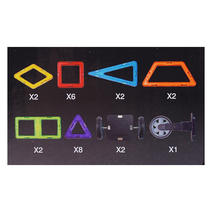 Фото к товару Конструктор магнитный 2474 "Цветные магниты" 25 дет., в коробке Конструктор магнитный 2474 "Цветные магниты" 25 дет., в коробке