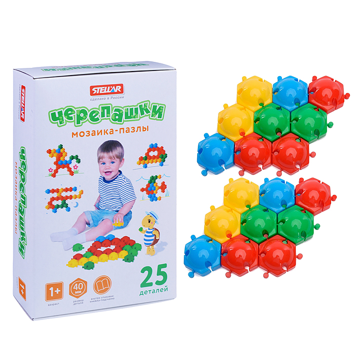 Мозаика пазлы Черепашки (40мм.25шт.) Мозаика пазлы Черепашки (40мм.25шт.)