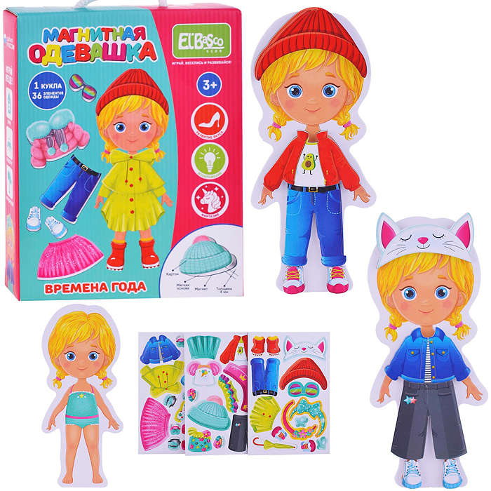 Магнитная игра-одевашка "Времена года" Магнитная игра-одевашка "Времена года"