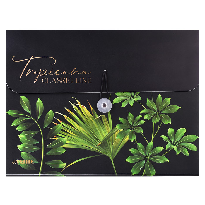 Папка с резинкой с 8-ю отделениями "Tropicana" A4 (328x235x16 мм) 600 мкм, фактура "песок" 