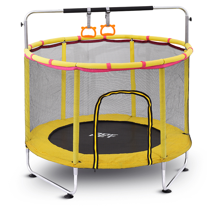 Фото к товару Батут ROCKET, d=140, внешняя сетка высотой 74 см., общая высота 110 см. жёлтый Батут ROCKET, d=140, внешняя сетка высотой 74 см., общая высота 110 см. жёлтый