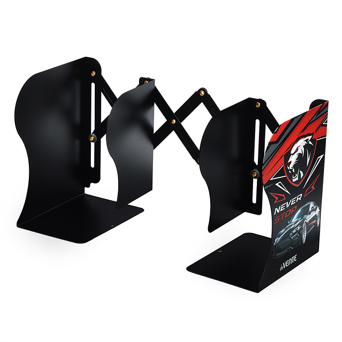 Подставка для учебников и книг "Never Stop" 19x14,7x9 см, металлическая, телескопическая, о