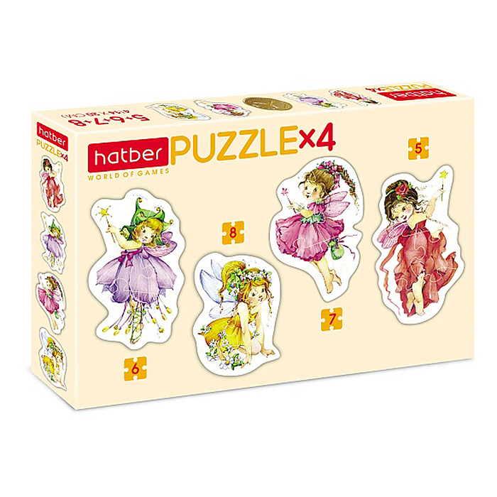 Пазлы фигурные 5-6-7-8 элементов "Цветочные феи" Пазлы фигурные 5-6-7-8 элементов "Цветочные феи"