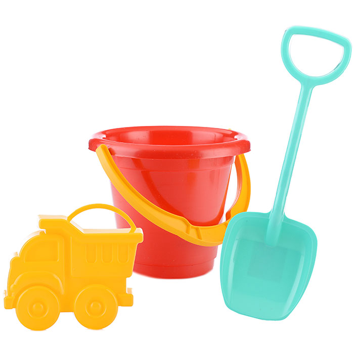 Фото к товару Набор Ведерко + лопатка 48см + ф.машинка Набор Ведерко + лопатка 48см + ф.машинка