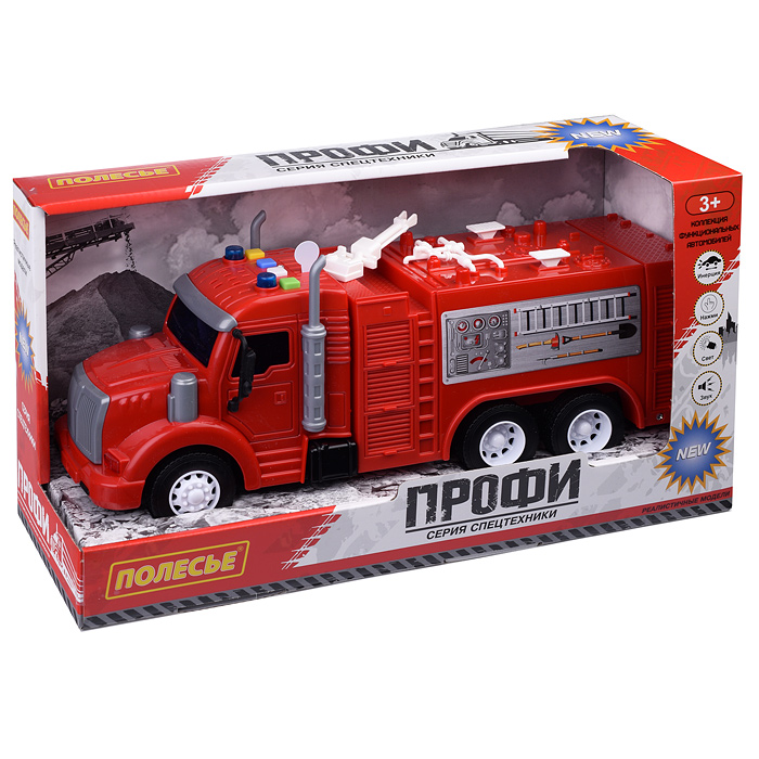 Автомобиль-пожарный "Профи" инерционный (со светом и звуком) 