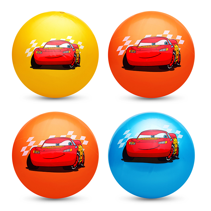 Мяч пвх 23 см "Тачки" с наклейкой, в сетке 