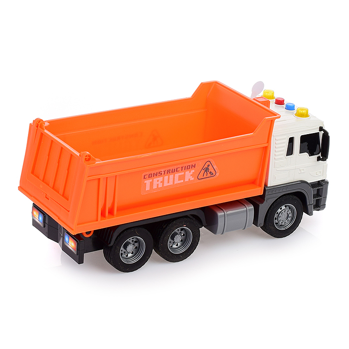 Машина JS101B "Самосвал" 1:16 (свет, звук) в коробке (цвет оранжевый)