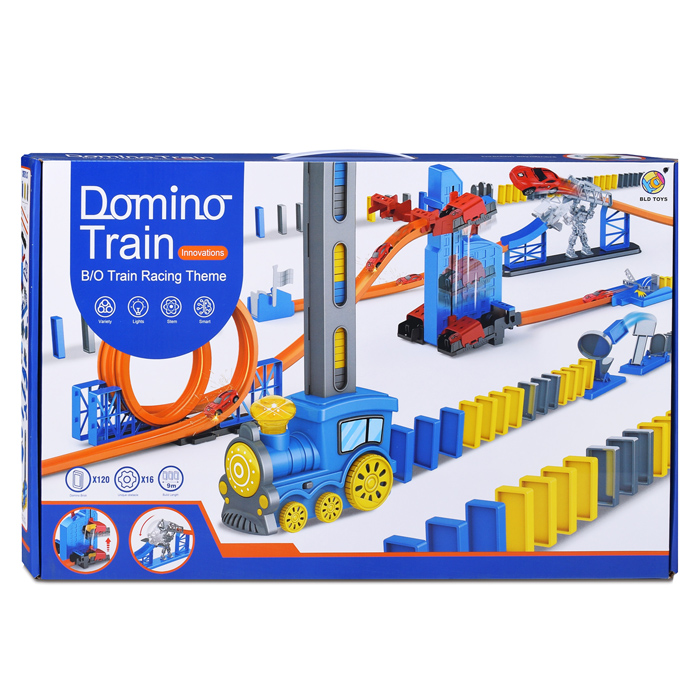 Фото к товару Игровой набор B7814 "Паровоз с домино" в коробке Игровой набор B7814 "Паровоз с домино" в коробке